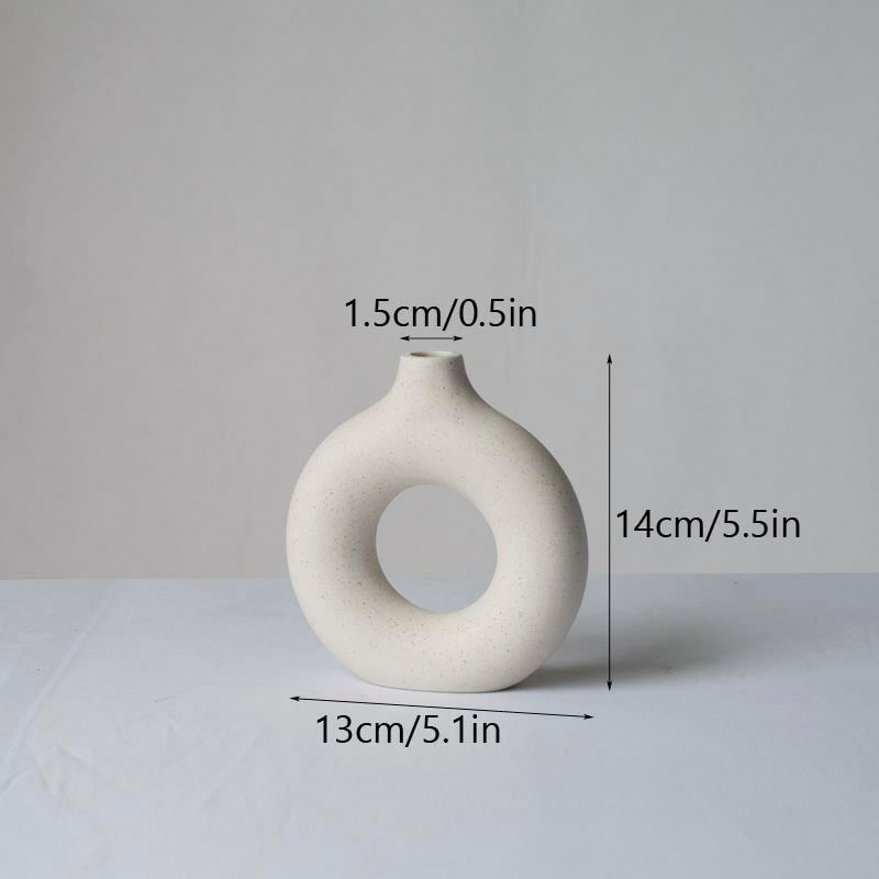 Circular Hollow Ceramic Vase