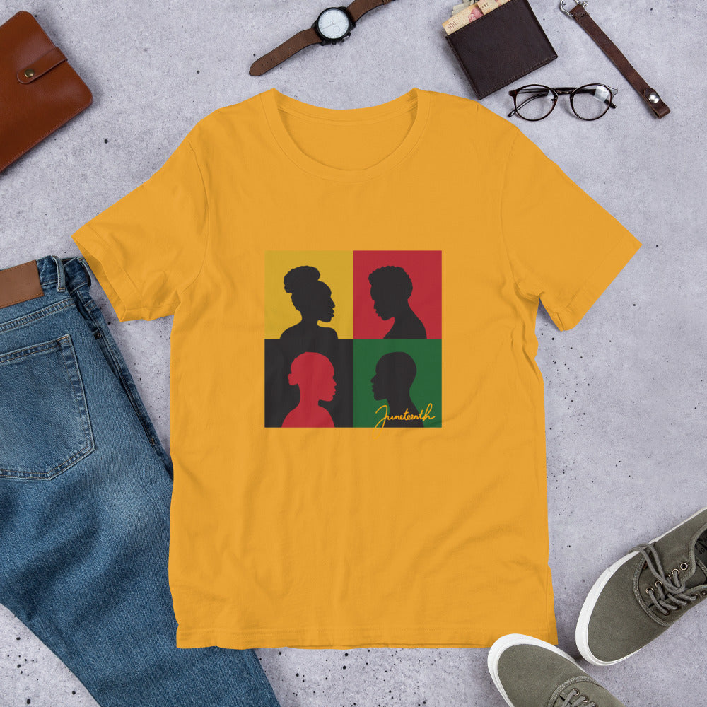 Many Faces Juneteenth Unisex t-shirt