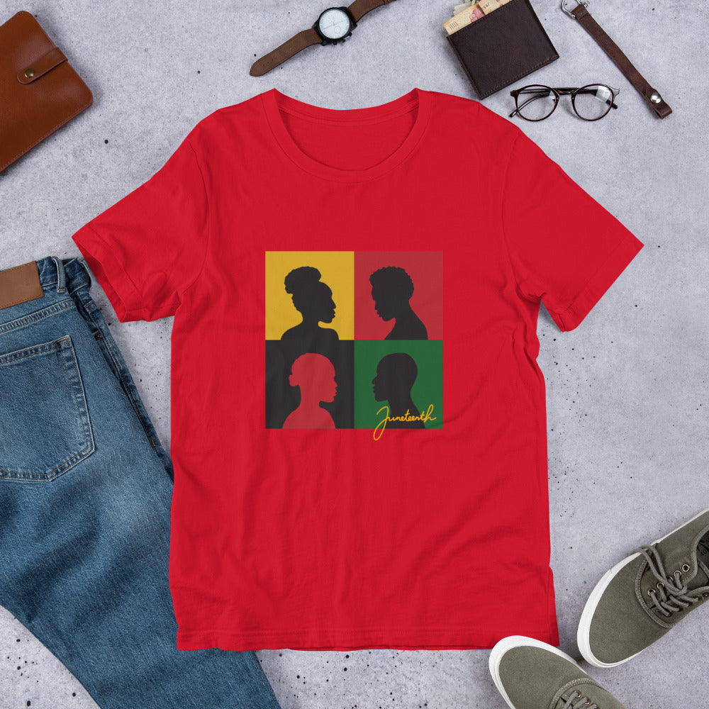 Many Faces Juneteenth Unisex t-shirt