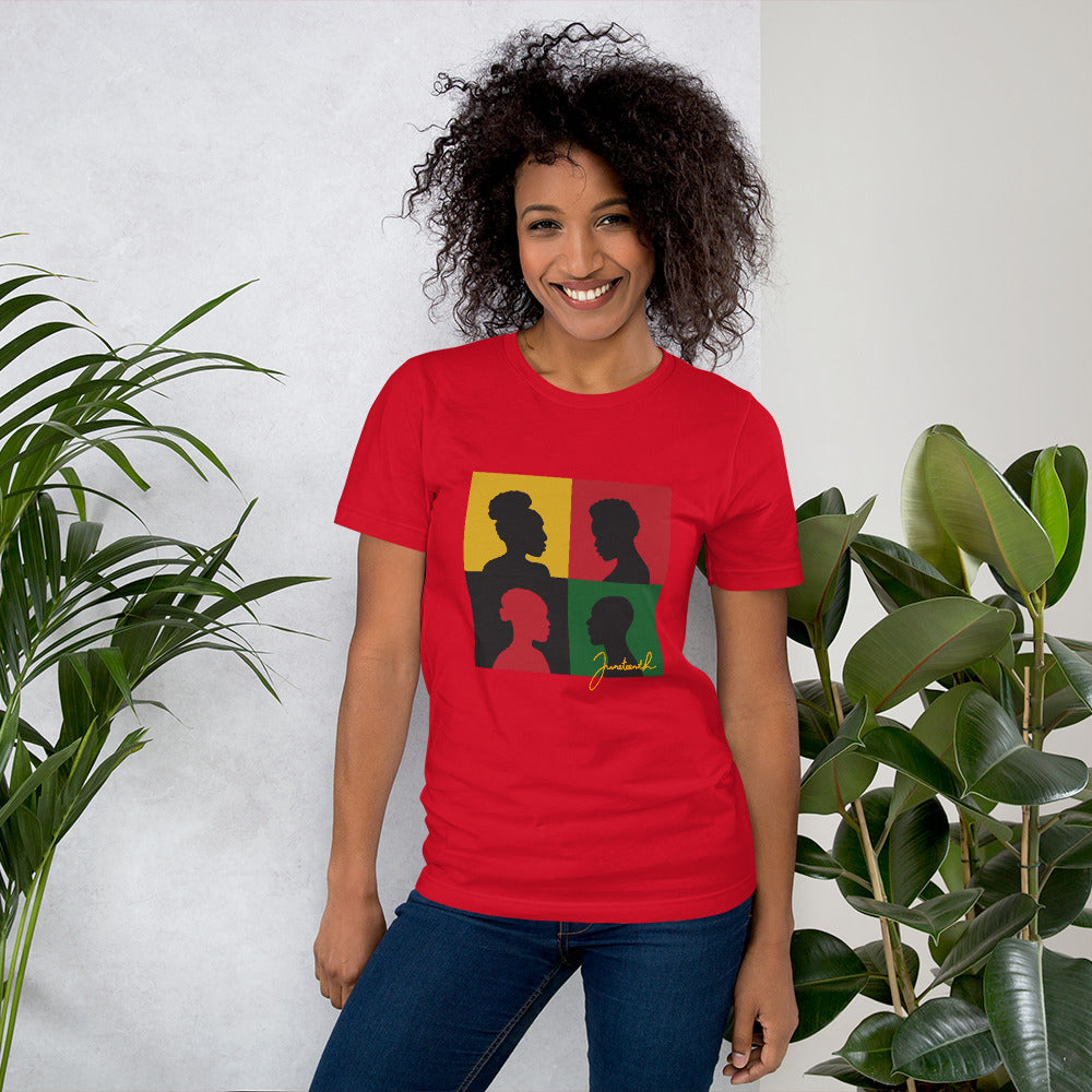 Many Faces Juneteenth Unisex t-shirt