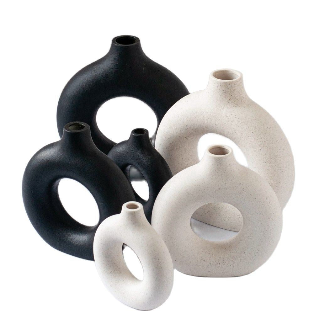 Circular Hollow Ceramic Vase